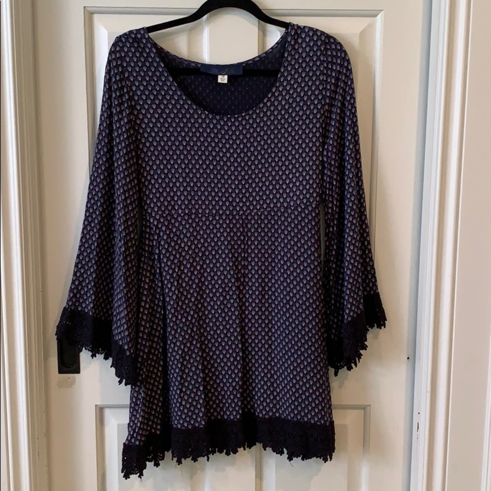 Long Sleeve Patterned Dress
